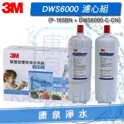 3M 智慧型雙效淨水系統 DWS 6000-ST 替換濾心組(除菌濾心 + 軟水濾心)